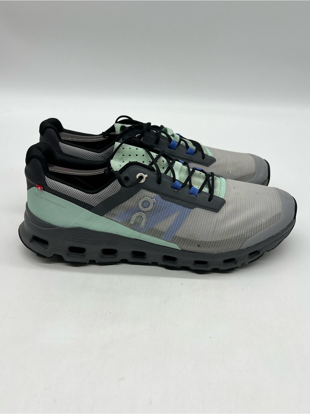 On Cloudvista Men’s 10 Alloy Black Gray Mint Mesh Trail Running Shoes 64.98272. - Picture 7 of 14